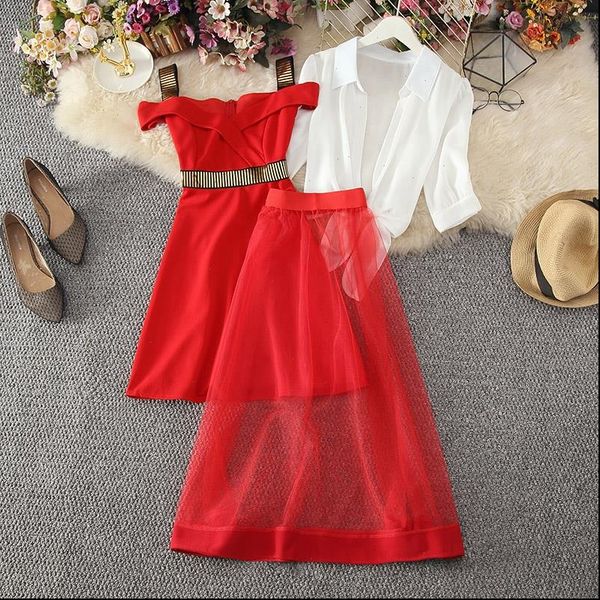 womens tracksuits women puff sleeve kimono chiffon shirt mini a line sequined ruffle spaghetti strap dress mesh skirts three, Gray
womens tracksuits women puff sleeve kimono chiffon shirt mini a line sequined ruffle spaghetti strap dress mesh skirts three, Gray