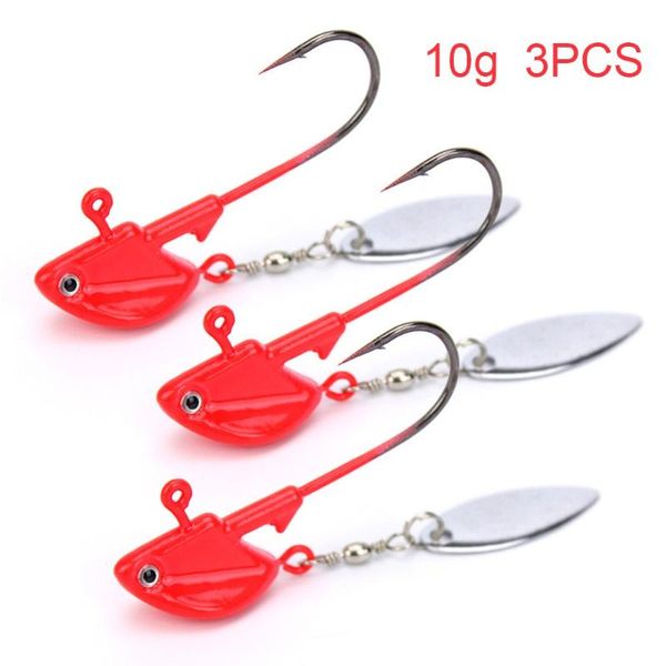 2/3pcs lead head hooks with spinner spoon jig hook realistic 3d eyes fishing lures tackle pesca iscas 20211111 
2/3pcs lead head hooks with spinner spoon jig hook realistic 3d eyes fishing lures tackle pesca iscas 20211111