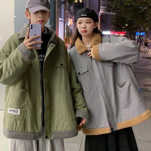 men's jackets winter cargo jacket korean lamb fur men fashion loose casual streetwear thick warm cotton m-5xl, Black;brown
men's jackets winter cargo jacket korean lamb fur men fashion loose casual streetwear thick warm cotton m-5xl, Black;brown