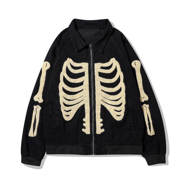 men jeans jacket black zipper embroidery denim coats men's vibe style fashion casual outwear, Black;brown
men jeans jacket black zipper embroidery denim coats men's vibe style fashion casual outwear, Black;brown