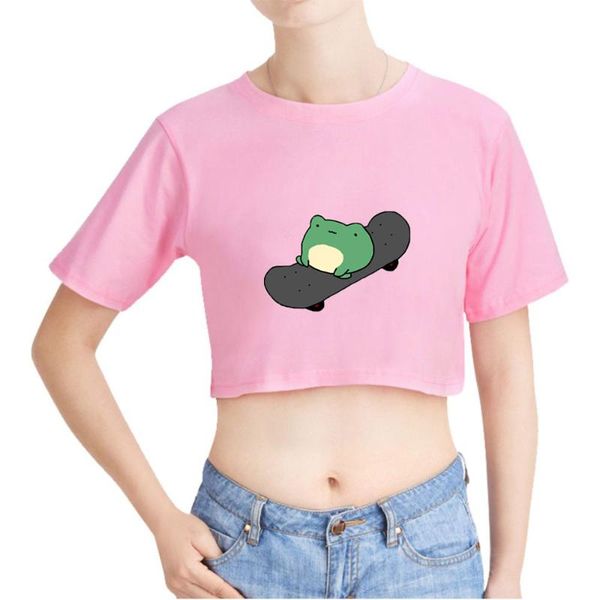 women's t-shirt frog cool o-neck 2021 harajuku women on skateboard fashion summer short sleeve tee, White
women's t-shirt frog cool o-neck 2021 harajuku women on skateboard fashion summer short sleeve tee, White
