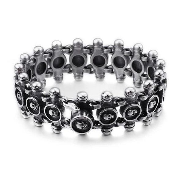 charm bracelets punk bracelet chain skull men's fashion classic motorcycle wristband jewelry, Golden;silver
charm bracelets punk bracelet chain skull men's fashion classic motorcycle wristband jewelry, Golden;silver