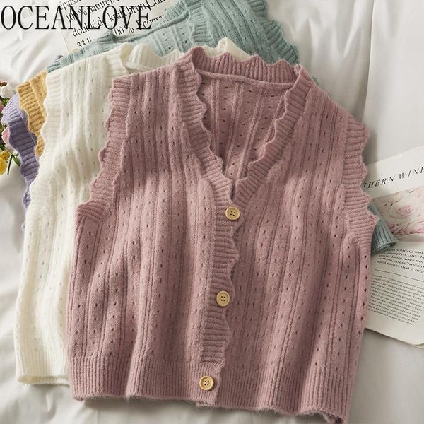 women's knits & tees oceanlove v neck sweater vest sweet short single breasted autumn winter pullovers vintage wave cut 2021 pull femme, White
women's knits & tees oceanlove v neck sweater vest sweet short single breasted autumn winter pullovers vintage wave cut 2021 pull femme, White