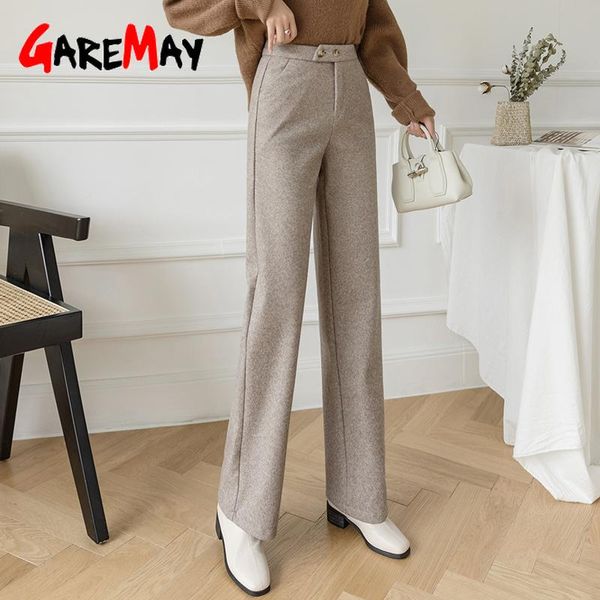 women's pants & capris warm winter thicken women straight elegant plus size wool female autumn high waist loose trousers 2021, Black;white
women's pants & capris warm winter thicken women straight elegant plus size wool female autumn high waist loose trousers 2021, Black;white