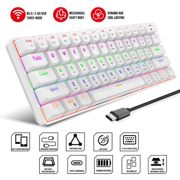keyboards l800 mechanical keyboard 61 keys 3 mode 2.4g wireless bluetooth-compatible 5.0 rgb gaming for home office pc gamer
keyboards l800 mechanical keyboard 61 keys 3 mode 2.4g wireless bluetooth-compatible 5.0 rgb gaming for home office pc gamer