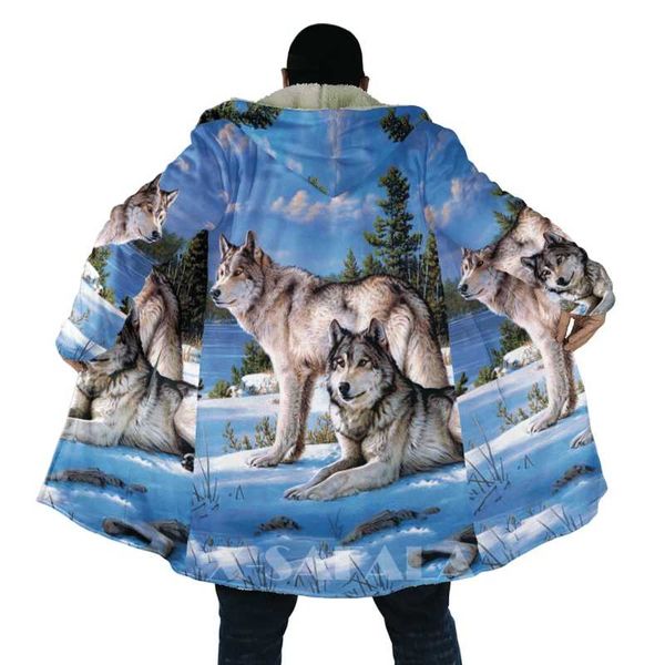 men's wool & blends native wolf animal feather all over 3d printed thick warm hooded cloak for men windproof fleece casual-43, Black
men's wool & blends native wolf animal feather all over 3d printed thick warm hooded cloak for men windproof fleece casual-43, Black