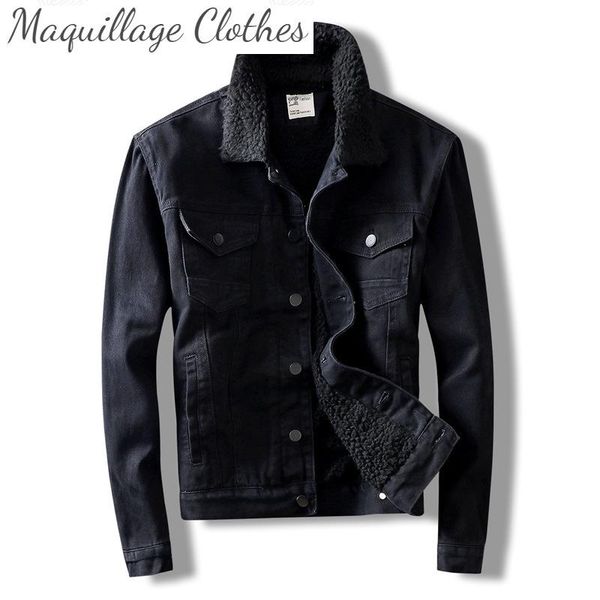 men's winter denim jackets slim fit black color jeans coats fleece lined for male outwear clothing size m-3xl, Black;brown
men's winter denim jackets slim fit black color jeans coats fleece lined for male outwear clothing size m-3xl, Black;brown