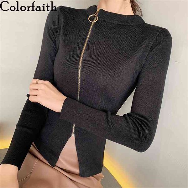women's sweaters autumn winter zipper knitted korean style fashion casual slim bottoming solid ladies sw289 210427, White;black
women's sweaters autumn winter zipper knitted korean style fashion casual slim bottoming solid ladies sw289 210427, White;black