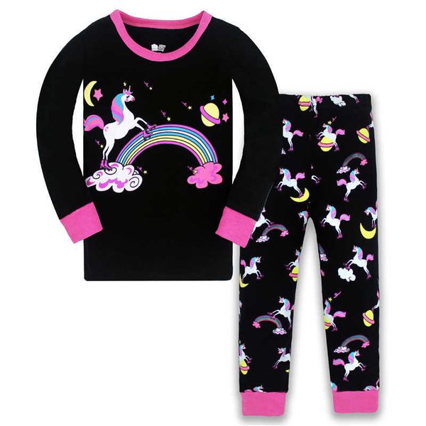 jumping meters girls pyjamas with unicorn rainbow print cotton baby clothes home sleepwear set for 3-8t kids 210529, White
jumping meters girls pyjamas with unicorn rainbow print cotton baby clothes home sleepwear set for 3-8t kids 210529, White
