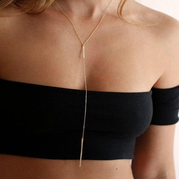 women necklace stainless steel men simple long chain rectangular pendant statement couples choker gifts chains, Silver
women necklace stainless steel men simple long chain rectangular pendant statement couples choker gifts chains, Silver