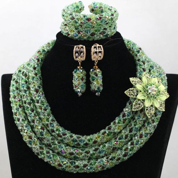 earrings & necklace amazing green nigerian wedding african beads jewelry set mix colorful crystal women bridal hx948, Silver
earrings & necklace amazing green nigerian wedding african beads jewelry set mix colorful crystal women bridal hx948, Silver