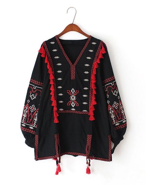 black a line summer boho chic womens dresses and blouses loose embroidery blouse shirt cotton tassles hippie ethnic gypsy tunic, Black;gray
black a line summer boho chic womens dresses and blouses loose embroidery blouse shirt cotton tassles hippie ethnic gypsy tunic, Black;gray