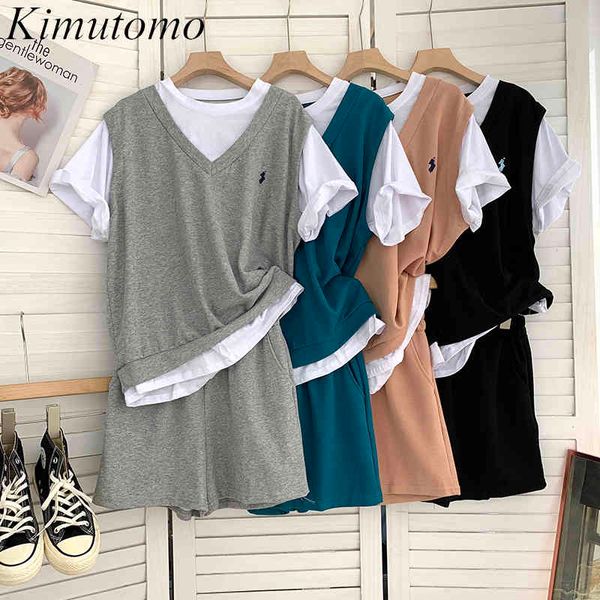 kimutomo fashion embroidery casual women suit summer korean patchwork fake two piece t-shirt elastic waist shorts 210521, White
kimutomo fashion embroidery casual women suit summer korean patchwork fake two piece t-shirt elastic waist shorts 210521, White