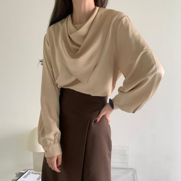 spring autumn ol elegant minimalist fashion shirt women blouses loose long sleeve special design with scarf 210421, White
spring autumn ol elegant minimalist fashion shirt women blouses loose long sleeve special design with scarf 210421, White