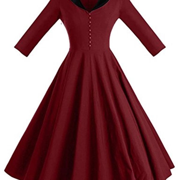casual dresses gowntown womens 1950s cape collar vintage swing stretchy gj5z, Black;gray
casual dresses gowntown womens 1950s cape collar vintage swing stretchy gj5z, Black;gray