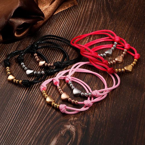 charm bracelets 316l stainless steel heart leather rope bracelet weave women accessories diy jewelry, Golden;silver
charm bracelets 316l stainless steel heart leather rope bracelet weave women accessories diy jewelry, Golden;silver
