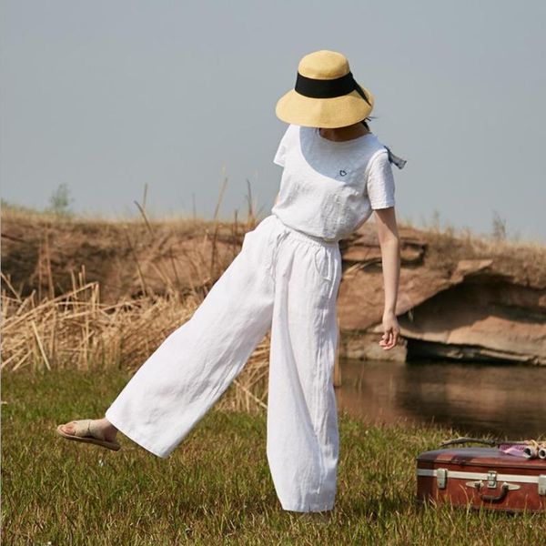 women's pants & capris japanese literary and artistic comfort linen drape wide-leg summer thin long plus size loose pant, Black;white
women's pants & capris japanese literary and artistic comfort linen drape wide-leg summer thin long plus size loose pant, Black;white