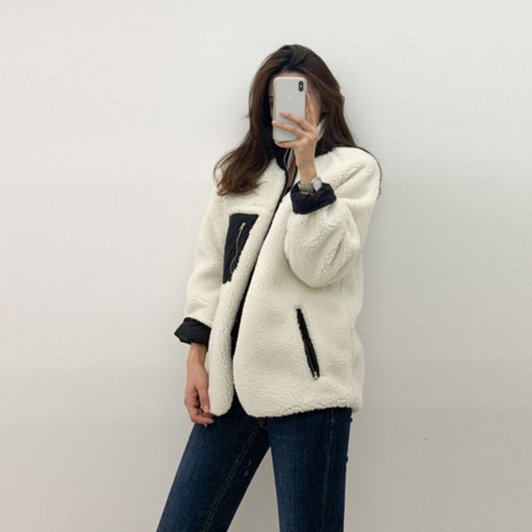 ganayooa autumn winter warm lambswool jacket streetwear patchwork thick wool coat women korean style 210417, Black;brown
ganayooa autumn winter warm lambswool jacket streetwear patchwork thick wool coat women korean style 210417, Black;brown