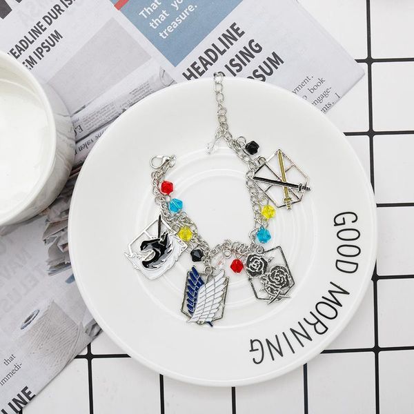link, chain anime attack on titan bracelet of liberty charm bracelets for women men trinket gift, Black
link, chain anime attack on titan bracelet of liberty charm bracelets for women men trinket gift, Black