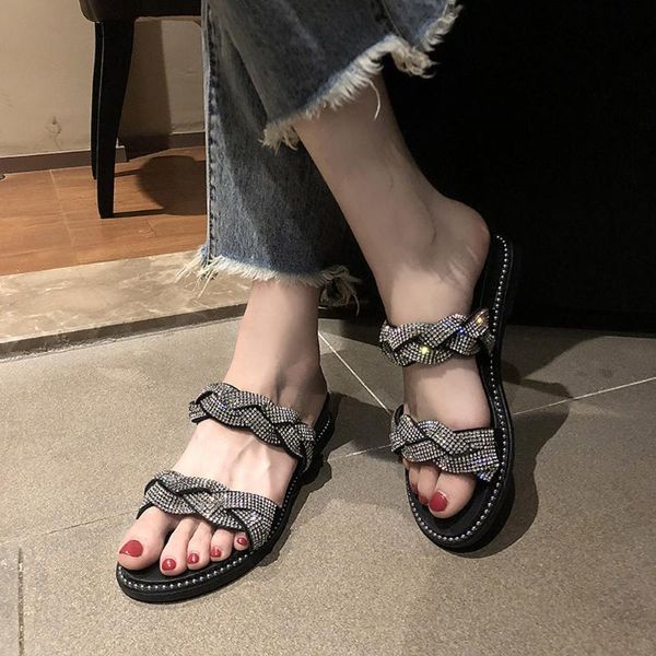 slippers 2021 summer casual daily comfy outdoor rhinestone flip-flops beach flat sandals slip-on open toe mg3, Black
slippers 2021 summer casual daily comfy outdoor rhinestone flip-flops beach flat sandals slip-on open toe mg3, Black
