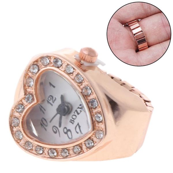 wedding rings copper tone heart shape housing elastic band finger ring watch for women, Slivery;golden
wedding rings copper tone heart shape housing elastic band finger ring watch for women, Slivery;golden