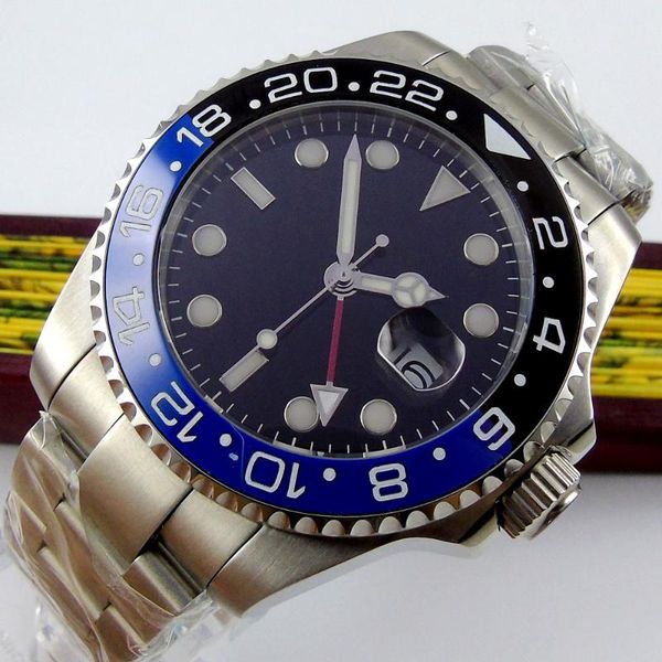 wristwatches 40mm automatic mens watch steel ceramic bezel deployment gmt oyster strap sapphire glass screwdown crown black dial, Slivery;brown
wristwatches 40mm automatic mens watch steel ceramic bezel deployment gmt oyster strap sapphire glass screwdown crown black dial, Slivery;brown