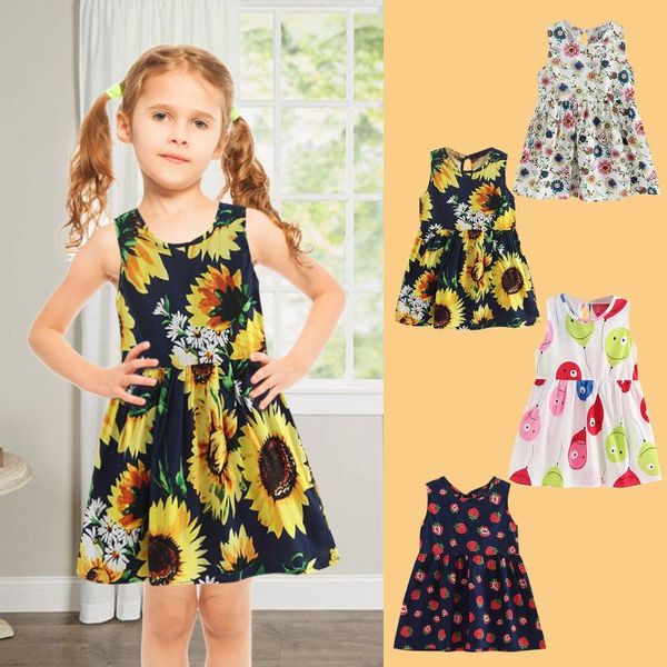 girl's dresses kids children girls summer floral print sundress cute sleeveless princess dress clothes girl casual o-neck, Red;yellow
girl's dresses kids children girls summer floral print sundress cute sleeveless princess dress clothes girl casual o-neck, Red;yellow