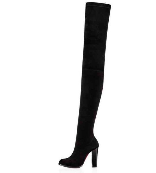 verusch fall winter tall boots women's red bottom boot lady high heels thigh-high booties top, Black
verusch fall winter tall boots women's red bottom boot lady high heels thigh-high booties top, Black