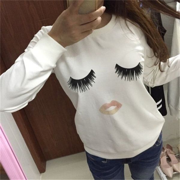 women hoodies sweatshirt o-neck long sleeve white cotton spring autumn cloting 210813, Black
women hoodies sweatshirt o-neck long sleeve white cotton spring autumn cloting 210813, Black