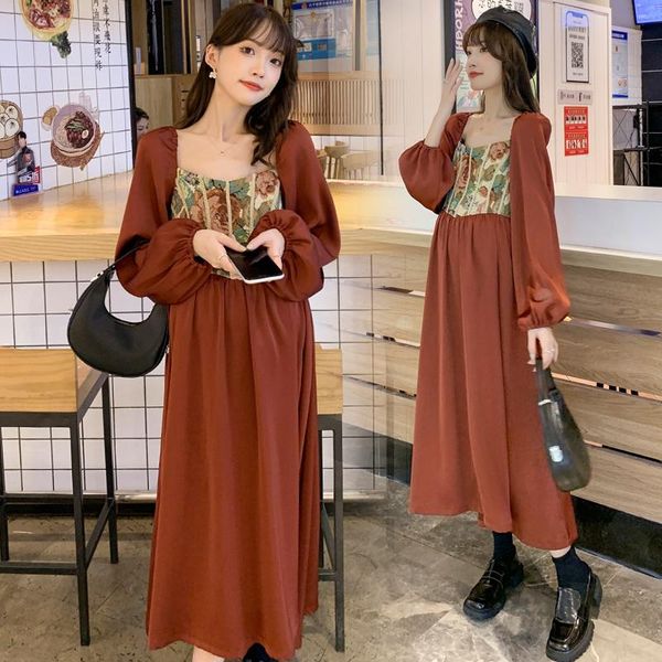 maternity dresses 9015# dress long sleeves midi square collar plus size pregnancy loose large pregnant woman, White
maternity dresses 9015# dress long sleeves midi square collar plus size pregnancy loose large pregnant woman, White