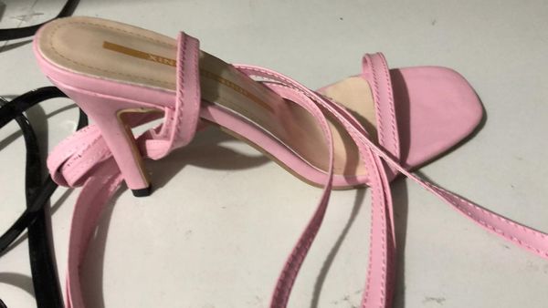 summer sandals candy color dot toe lace ankle strap party high heel pump 8 cm thin for ladies dress shoes, Black
summer sandals candy color dot toe lace ankle strap party high heel pump 8 cm thin for ladies dress shoes, Black