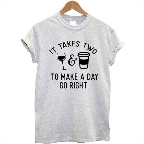 it takes two to women t shirts make a day go right cotton casual funny shirt lady yong girl top, White
it takes two to women t shirts make a day go right cotton casual funny shirt lady yong girl top, White