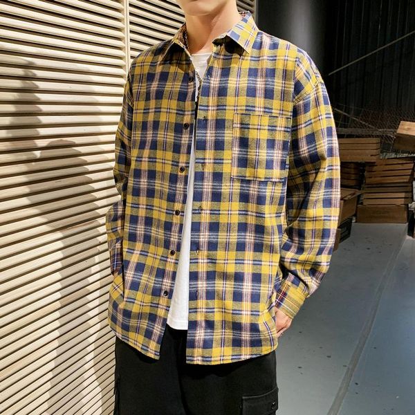 men's casual shirts personality korean version of the trend color matching plaid shirt hip hop loose long-sleeved 5xl, White;black
men's casual shirts personality korean version of the trend color matching plaid shirt hip hop loose long-sleeved 5xl, White;black