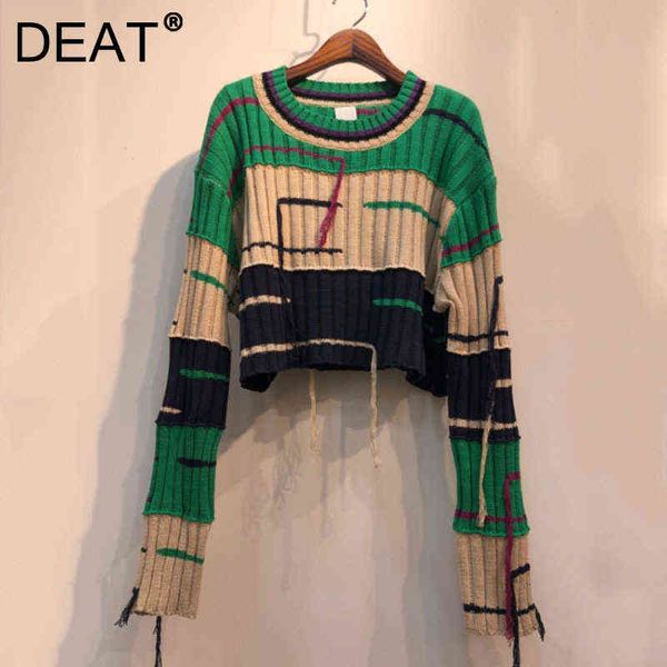 deat women short sweater color block tassel knit round collar casual style loose pullover 2021 new autumn fashion 15ak436 y1110, White;black
deat women short sweater color block tassel knit round collar casual style loose pullover 2021 new autumn fashion 15ak436 y1110, White;black