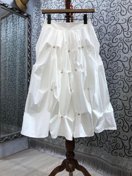 skirts ball gown 2021 spring summer style clothing women hand made beading deco mid-calf length casual pleated skirt white black
skirts ball gown 2021 spring summer style clothing women hand made beading deco mid-calf length casual pleated skirt white black