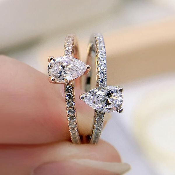 cluster rings rose gold colour water drop pear shaped engagement created moissanite ring 925 sterling silver elegant women party fine jewelr, Golden;silver
cluster rings rose gold colour water drop pear shaped engagement created moissanite ring 925 sterling silver elegant women party fine jewelr, Golden;silver