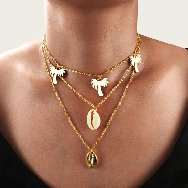 pendant necklaces individual trend, natural shell pendant, multi-layer necklace, female alloy collarbone chain, Silver
pendant necklaces individual trend, natural shell pendant, multi-layer necklace, female alloy collarbone chain, Silver