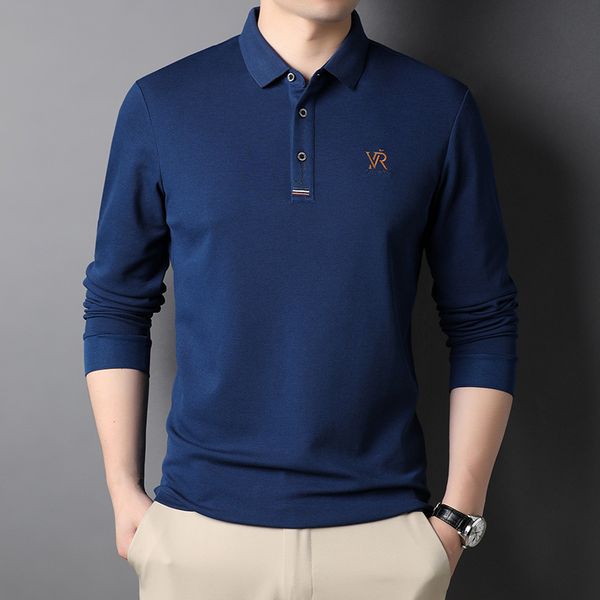 autumn men's long sleeve casual solid color middle-aged and young people's thin lapel embroidered t-shirt, White;black
autumn men's long sleeve casual solid color middle-aged and young people's thin lapel embroidered t-shirt, White;black