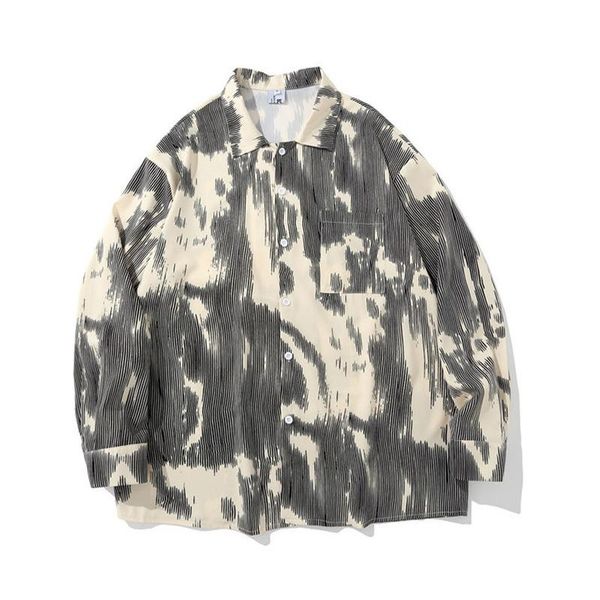 men's casual shirts shirt long sleeve stripes printing oversized harajuku streetwear hawaiian spring autumn clothing, White;black
men's casual shirts shirt long sleeve stripes printing oversized harajuku streetwear hawaiian spring autumn clothing, White;black