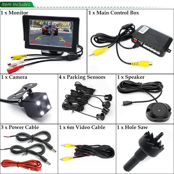 car rear view cameras& parking sensors 10 sets camera with 4 bi alarm reverse radar 4.3 inch display+ sensor kit
car rear view cameras& parking sensors 10 sets camera with 4 bi alarm reverse radar 4.3 inch display+ sensor kit