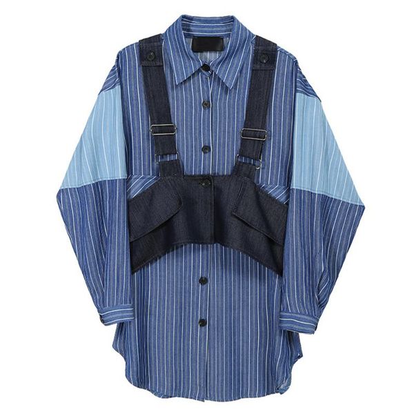 korean version japanese two piece sets striped vest jacket contrast stitching single-breasted lapel long sleeve two-piece women's track, Gray
korean version japanese two piece sets striped vest jacket contrast stitching single-breasted lapel long sleeve two-piece women's track, Gray