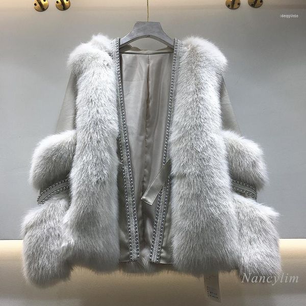 women's fur & faux artificial coat for women 2021 autumn and winter rivets light diamond chic lady pu leather jacket1, Black
women's fur & faux artificial coat for women 2021 autumn and winter rivets light diamond chic lady pu leather jacket1, Black