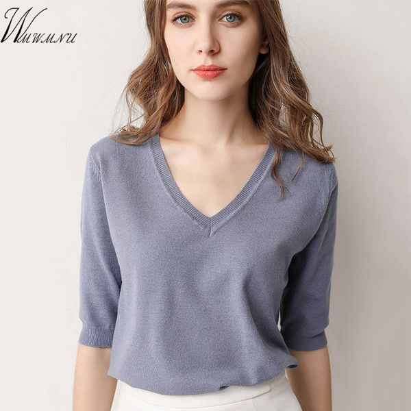 summer women v-neck knit short sleeve black white casual tee shirt breathable female slim plus size fashion clothe
summer women v-neck knit short sleeve black white casual tee shirt breathable female slim plus size fashion clothe