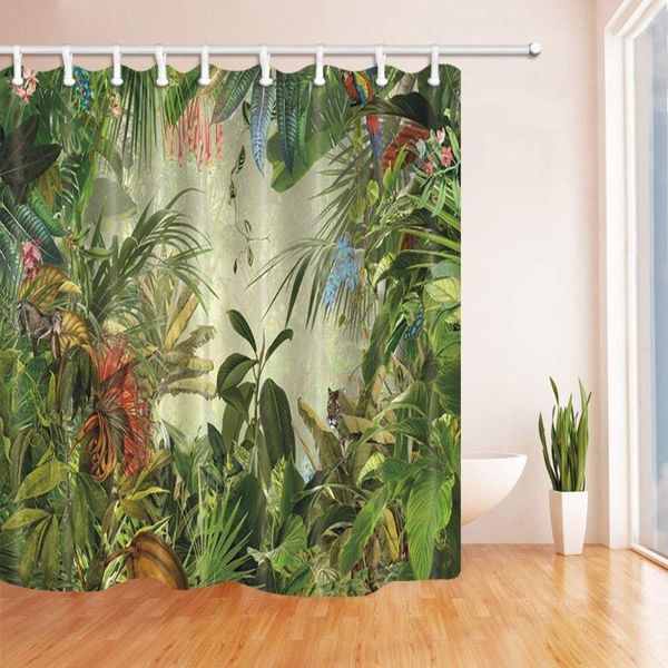 shower curtains tropical rainforest decor animals in the palm and banana leaves waterproof polyester fabric bathroom curtain green
shower curtains tropical rainforest decor animals in the palm and banana leaves waterproof polyester fabric bathroom curtain green