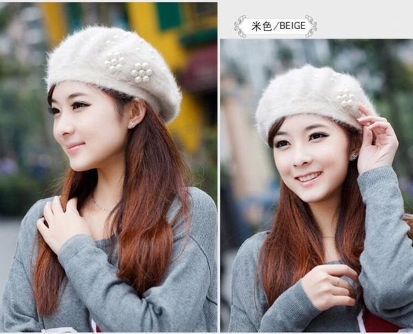 berets autumn and winter korean-style retro british net red bei lei mao japanese-style solid color fresh knitted ins plush1, Blue;gray 
berets autumn and winter korean-style retro british net red bei lei mao japanese-style solid color fresh knitted ins plush1, Blue;gray