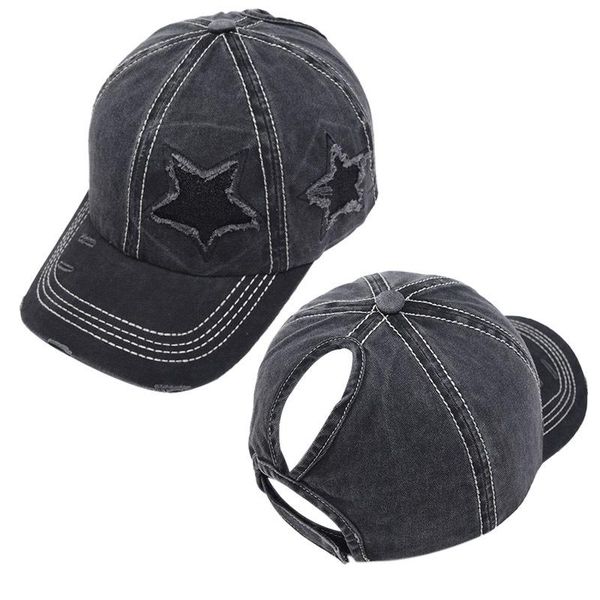 8 colors five-pointed star ponytail baseball cap ripped hole cotton trucker hat peak caps outdoor street sunscreen tide cap lla456, Blue;gray
8 colors five-pointed star ponytail baseball cap ripped hole cotton trucker hat peak caps outdoor street sunscreen tide cap lla456, Blue;gray