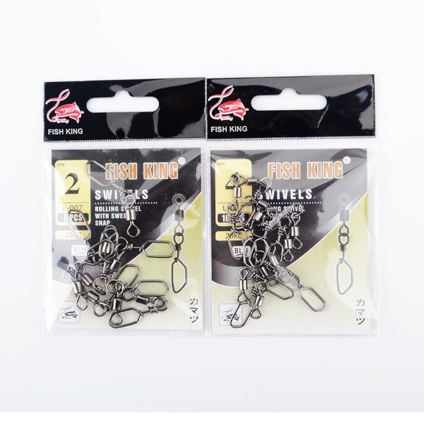 1 pack 1/0# 2# 4# 6# 8# 10# 12# rolling swivel with swedish snap fishing hook lure connector terminal tackle hooks
1 pack 1/0# 2# 4# 6# 8# 10# 12# rolling swivel with swedish snap fishing hook lure connector terminal tackle hooks