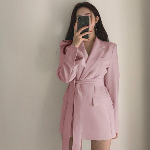 women's suits & blazers women spring and autumn korean loose leisure medium long suit jacket, White;black
women's suits & blazers women spring and autumn korean loose leisure medium long suit jacket, White;black