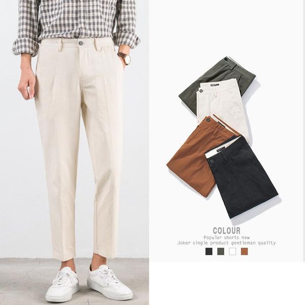men's pants zogaa 2021 fashion suit cotton casual solid slim small straight youth simple male, Black
men's pants zogaa 2021 fashion suit cotton casual solid slim small straight youth simple male, Black