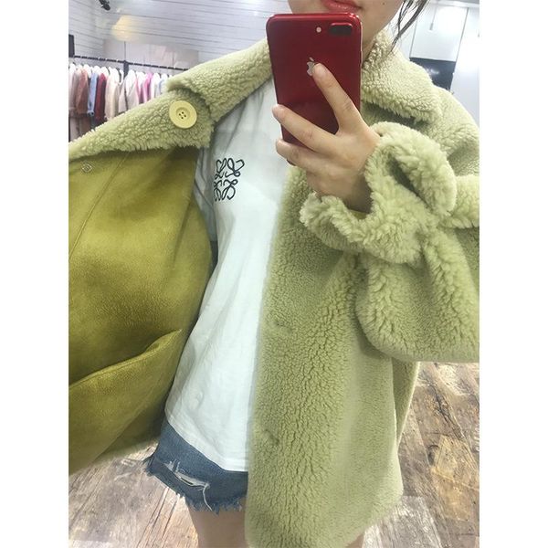women's fur & faux coat small color buckle thin short thickened wool 2021 winter, Black
women's fur & faux coat small color buckle thin short thickened wool 2021 winter, Black